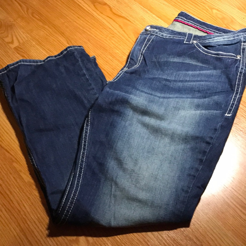 Boot cut embellished jeans. New without tags.